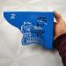 Mão Francesas de Aço Ornamentada Safari Azul Zarg Decorativa