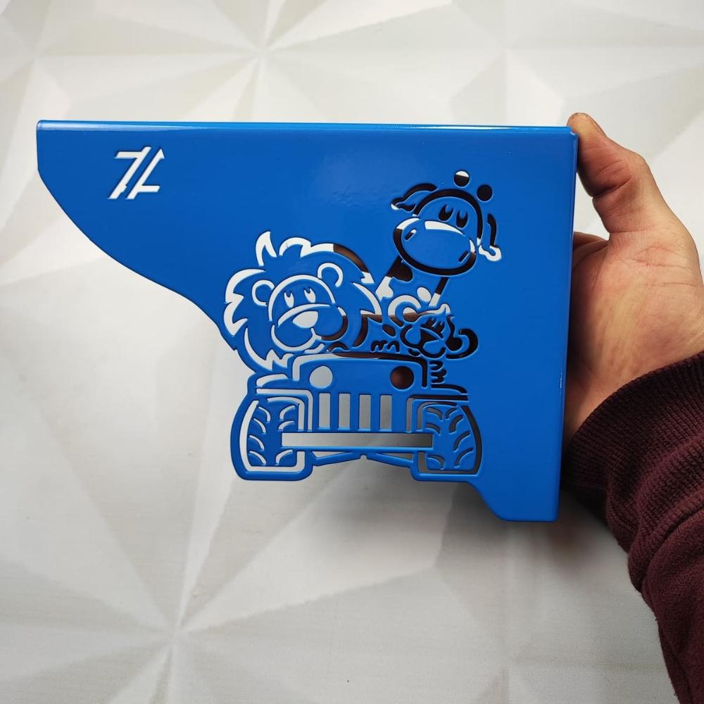Mão Francesas de Aço Ornamentada Safari Azul Zarg Decorativa