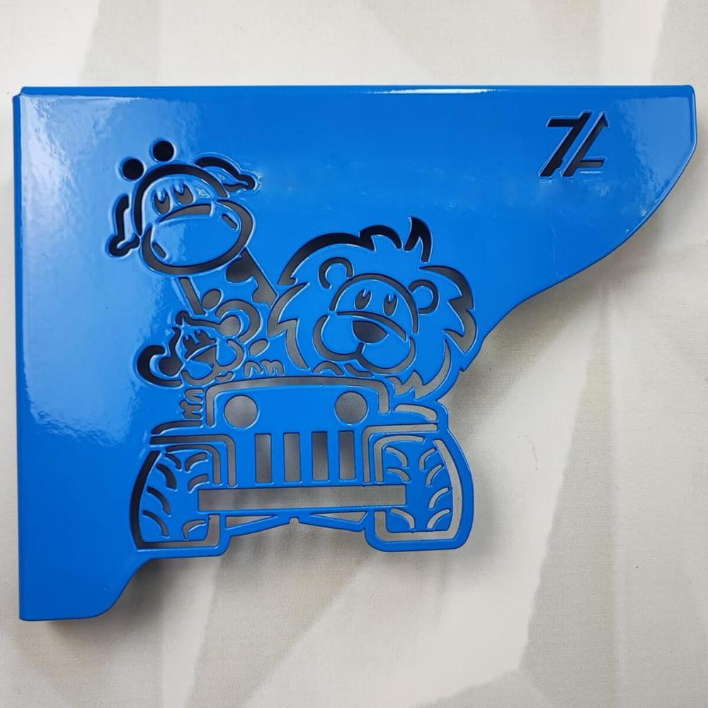 Mão Francesas de Aço Ornamentada Safari Azul Zarg Decorativa