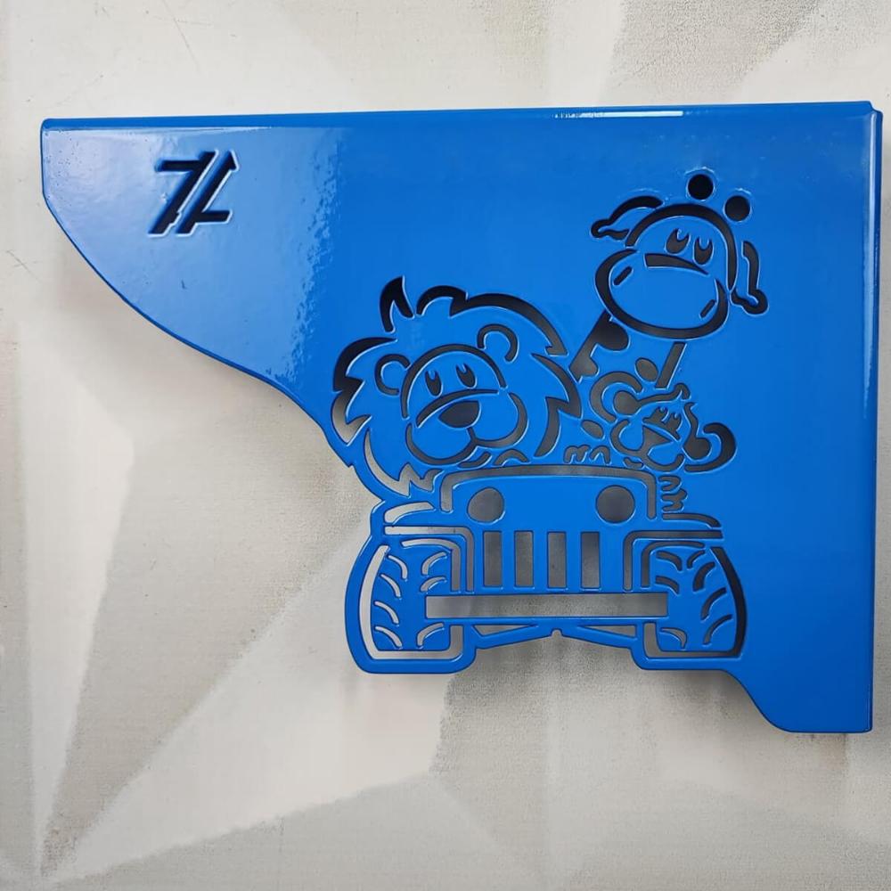 Mão Francesas de Aço Ornamentada Safari Azul Zarg Decorativa