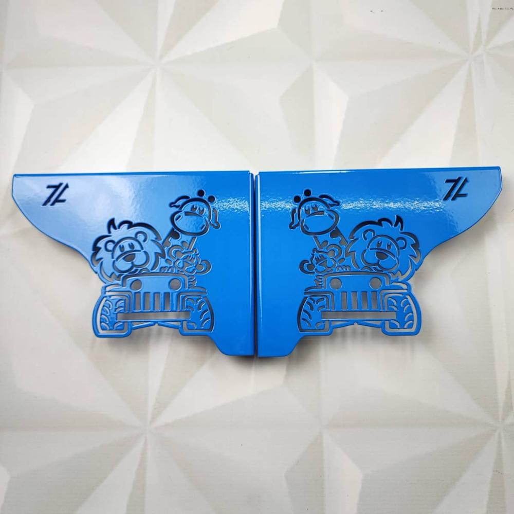Mão Francesas de Aço Ornamentada Safari Azul Zarg Decorativa