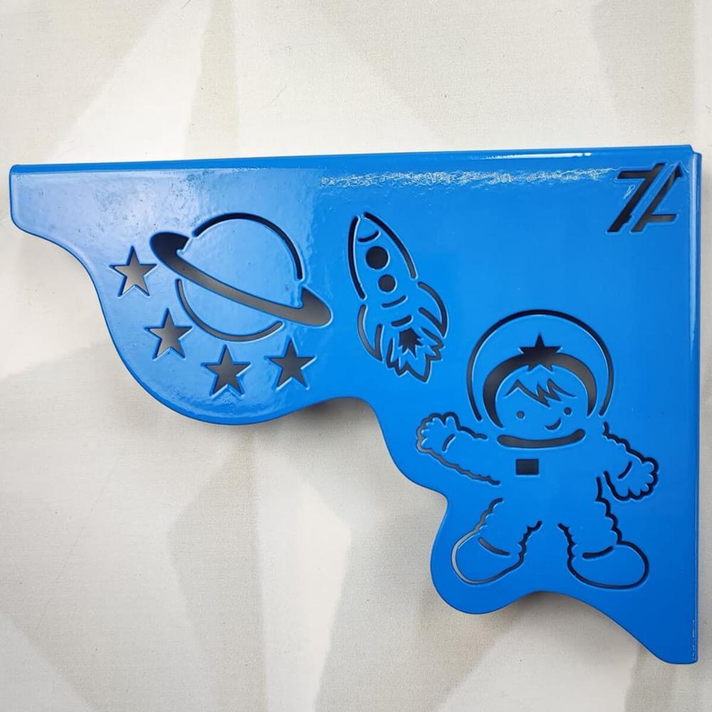 Mãos Francesas 20cm Reforçada Ornamentada Astronauta Azul Menino Aço