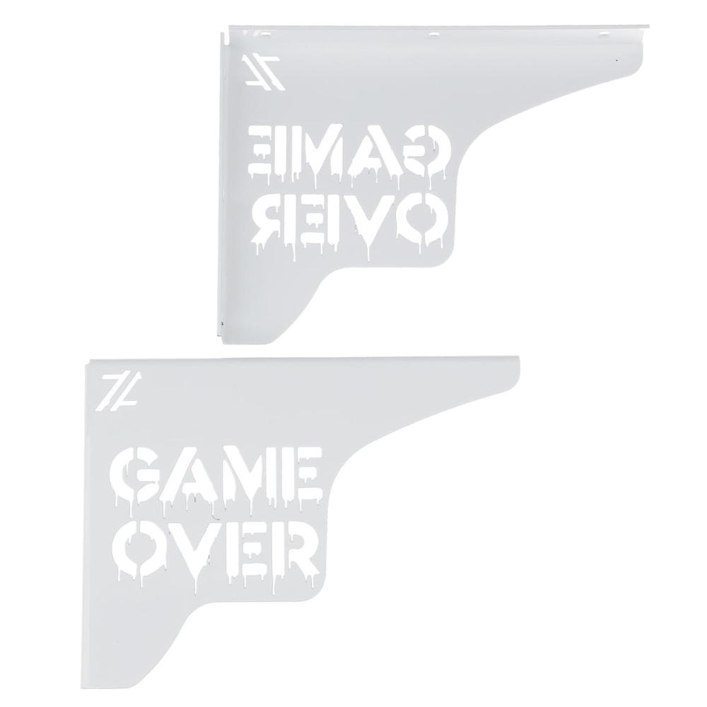 Mãos Francesas Brancas 20cm Game Over Decorativa em Aço para Prateleira Zarg