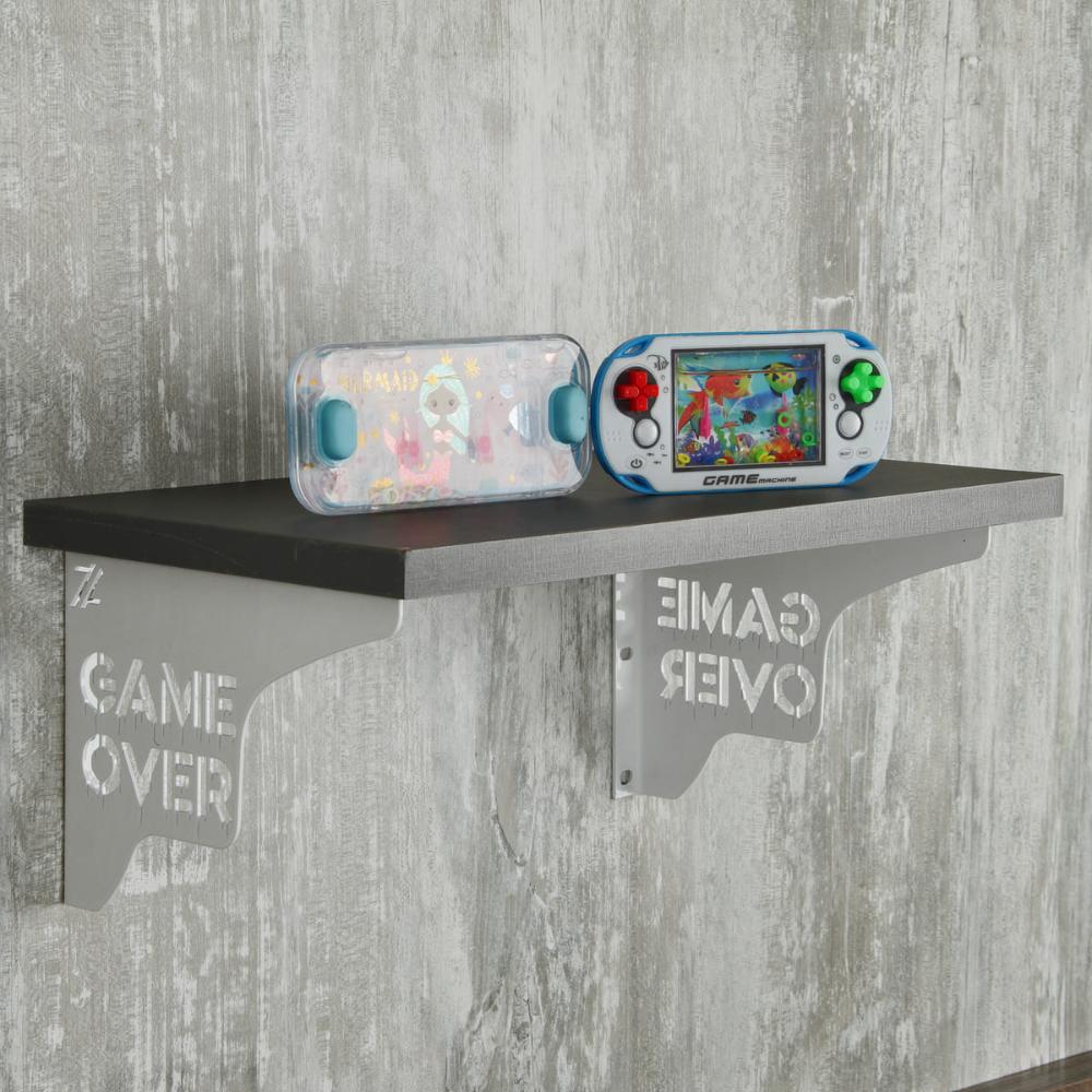 Mãos Francesas Brancas 20cm Game Over Decorativa em Aço para Prateleira Zarg