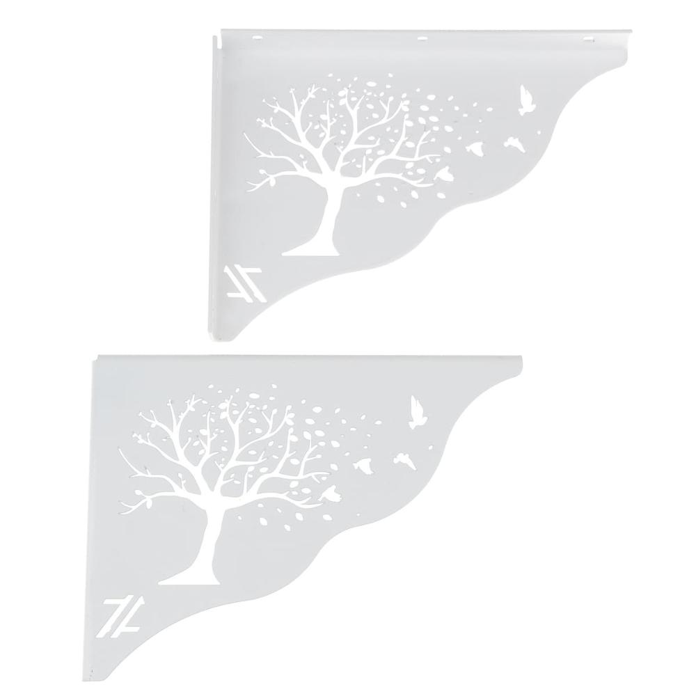 Mãos Francesas Brancas Ornamentadas 20cm Árvore Outono Decor