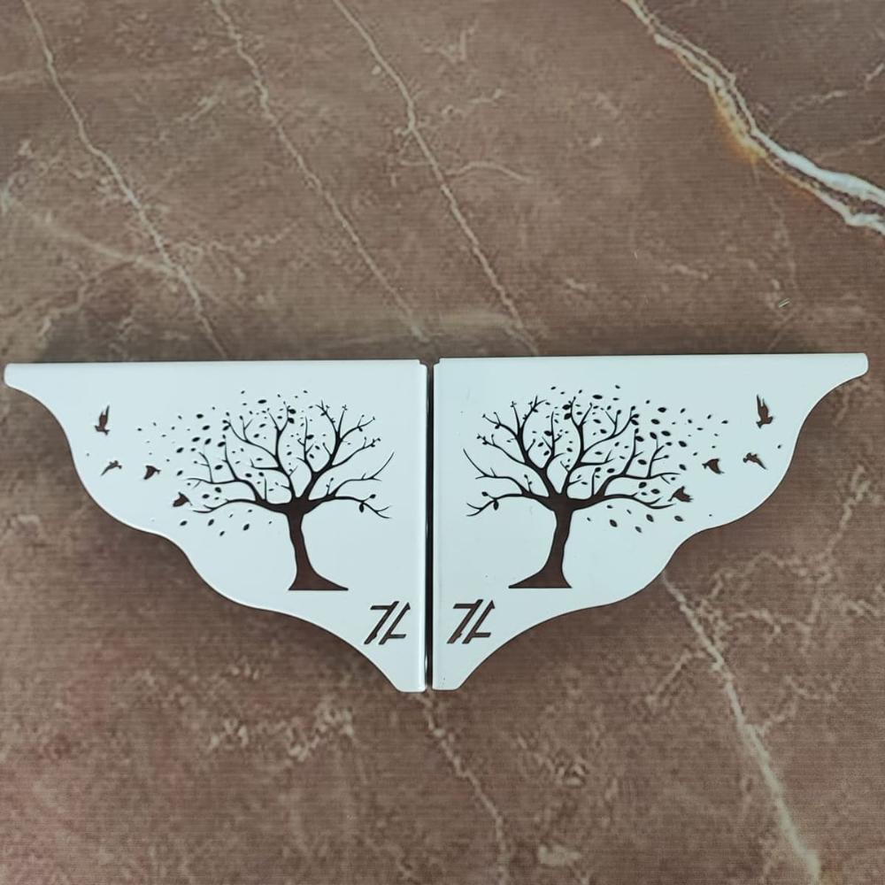 Mãos Francesas Brancas Ornamentadas 20cm Árvore Outono Decor