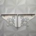 Mãos Francesas Decorativas 20cm Menino Safari Branco Aço par