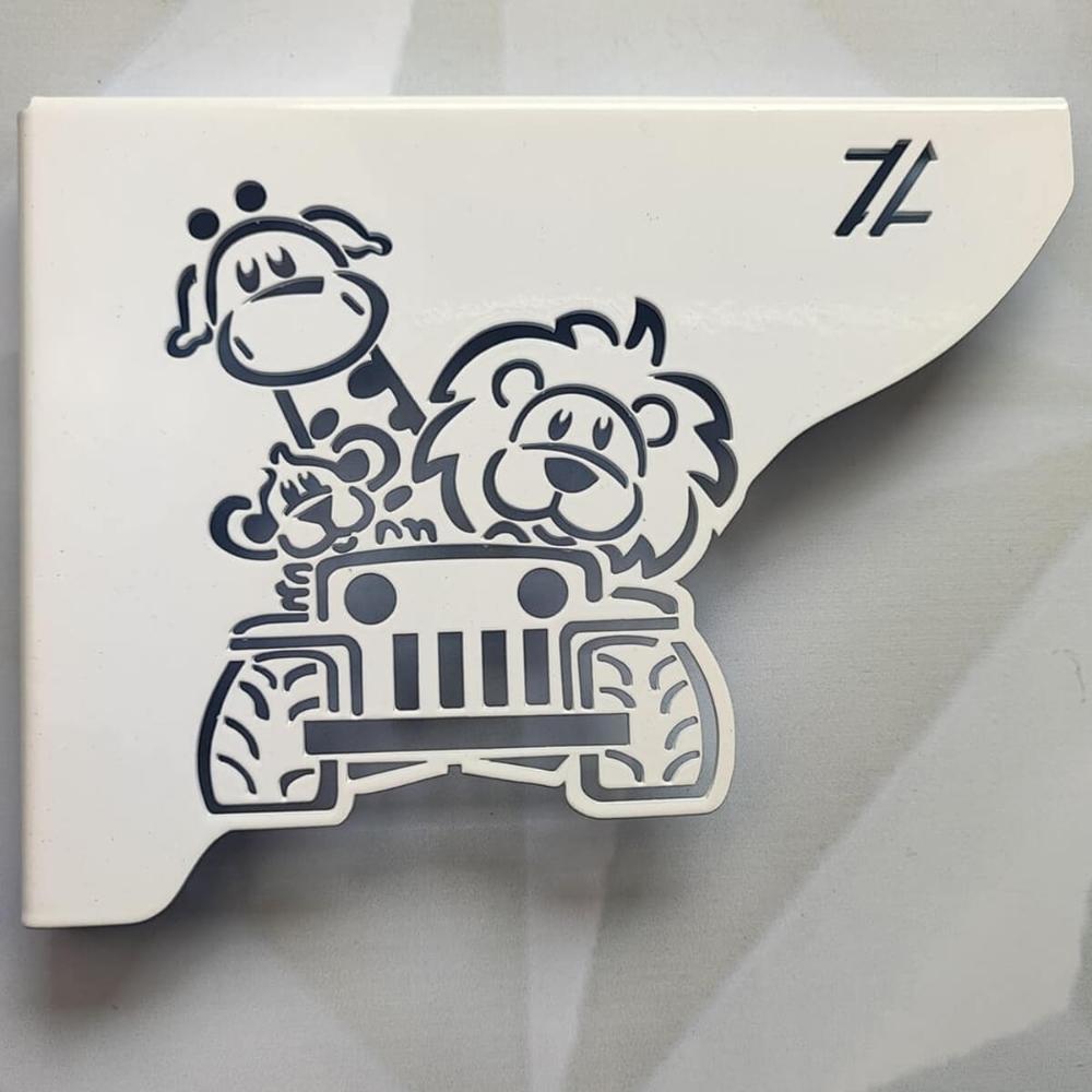 Mãos Francesas Decorativas 20cm Menino Safari Branco Aço par