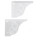 Mãos Francesas Decorativas 20cm Silhueta da Mulher Aço Branco Zarg