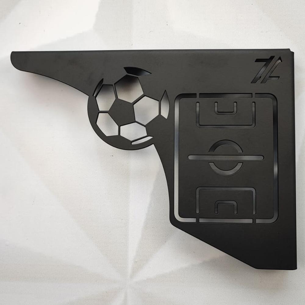 Mãos Francesas Ornamentada 20cm Campo de Futebol Aço Preto Z