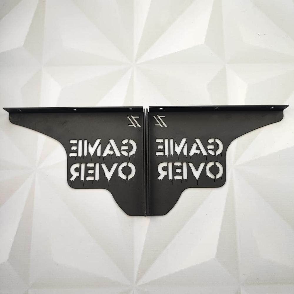 Mãos Francesas Pretas 20cm Game Over Decorativa em Aço para