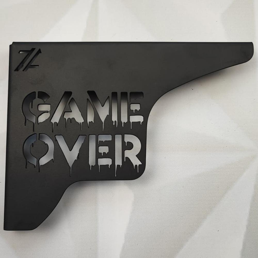 Mãos Francesas Pretas 20cm Game Over Decorativa em Aço para