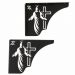 Mãos Francesas Pretas Decorativas 20cm Jesus Cristo Cruz em