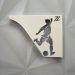 Par Mão Francesa Moderna 20cm Jogador Futebol Aço Branco Pra