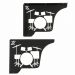 Par Mão Francesa Preta Decorativa 20cm Bateria Acústica Aço