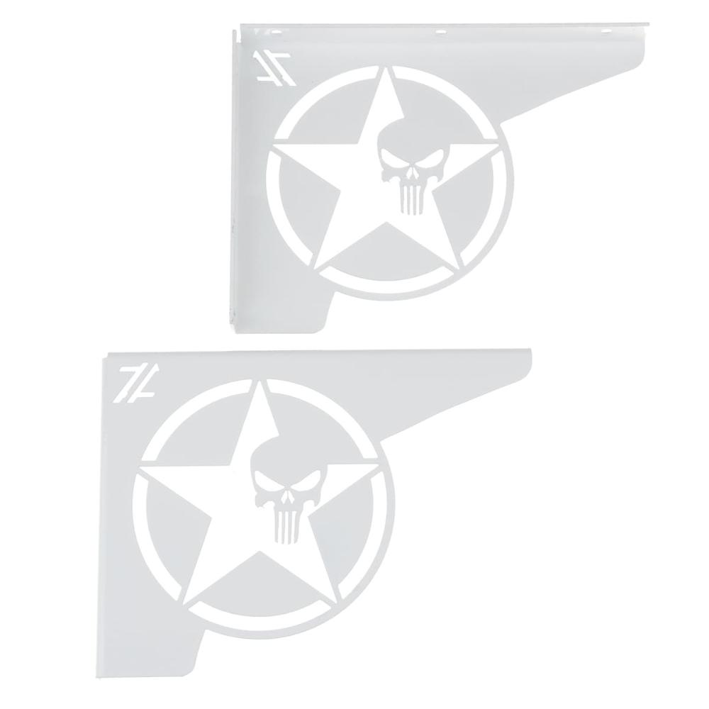 Par Mãos Francesas Brancas Ornamentadas 20cm 4x4 Estrela Cav