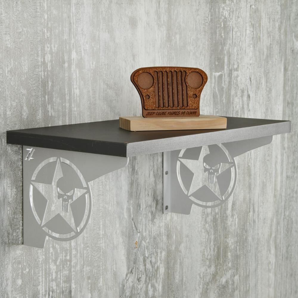Par Mãos Francesas Brancas Ornamentadas 20cm 4x4 Estrela Cav