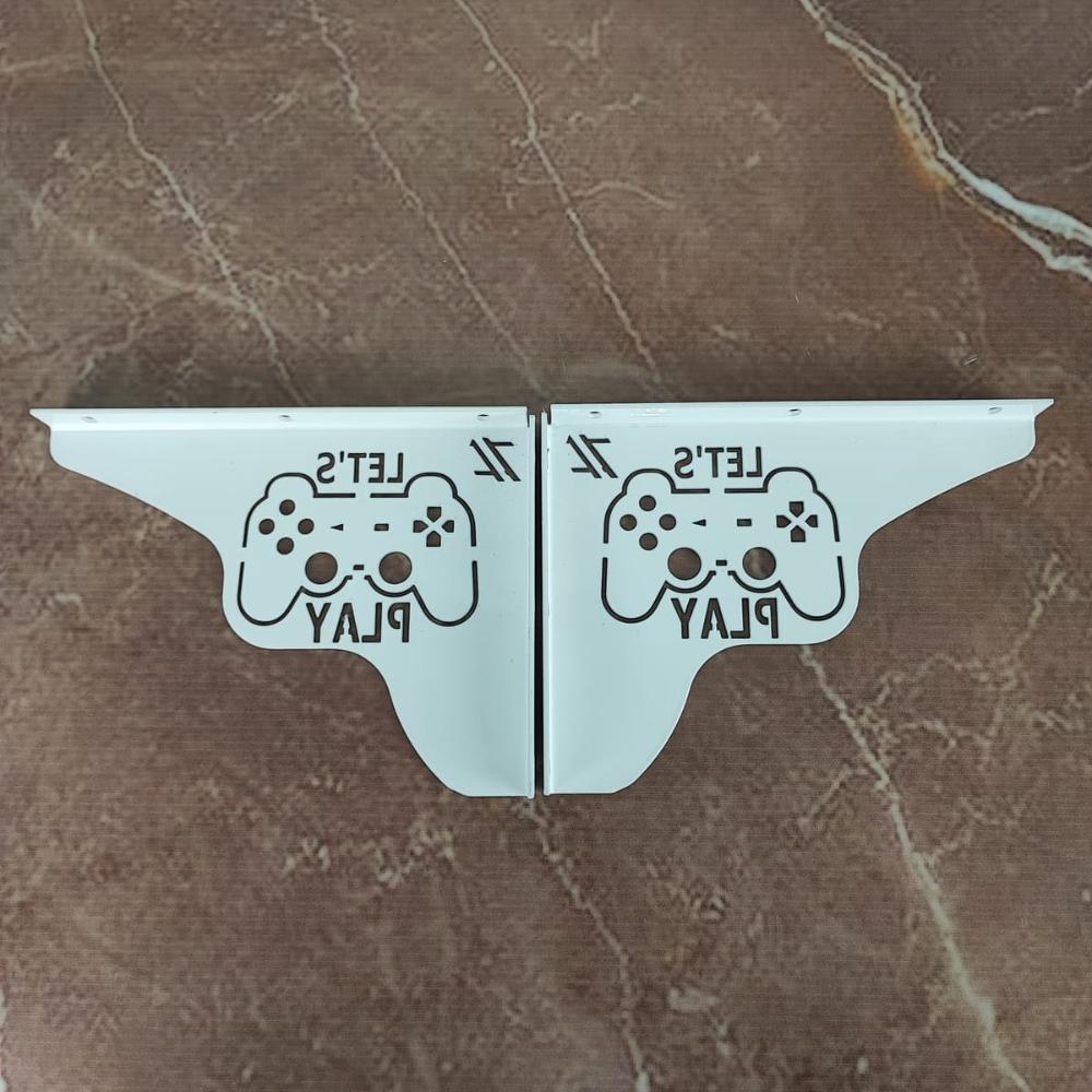 Par Mãos Francesas Decorativas 20cm Canto Gamer Let's Play A