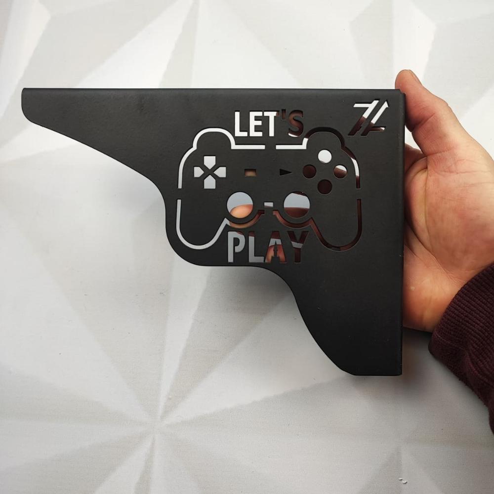 Par Mãos Francesas Decorativas 20cm Canto Gamer Let's Play A