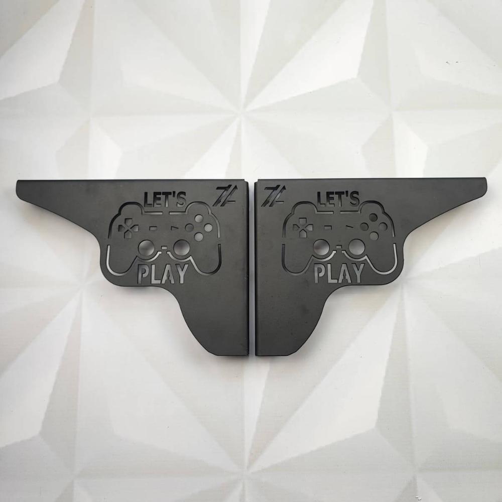 Par Mãos Francesas Decorativas 20cm Canto Gamer Let's Play A