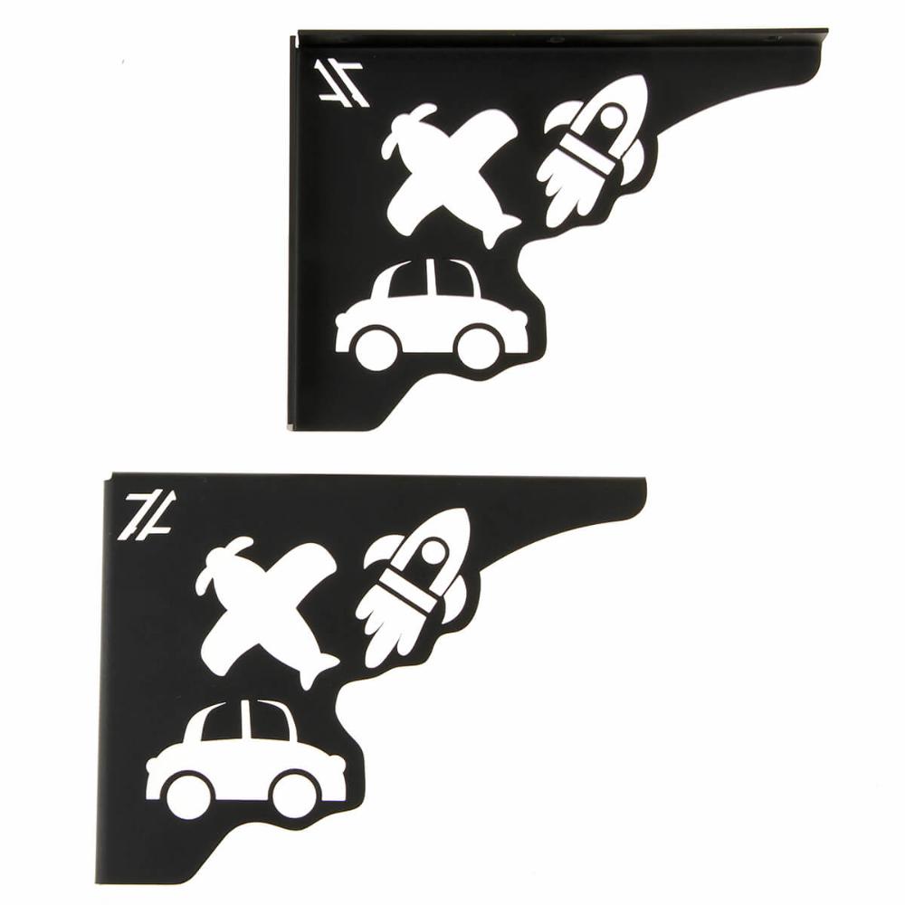 Par Mãos Francesas Decorativas 20cm Foguete Carro e Avião Pr