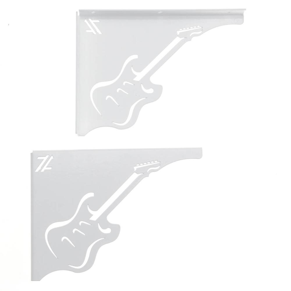 Par Mãos Francesas Decorativas 20cm Música Guitarra Branco A