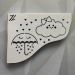 Par Mãos Francesas Decorativas 20cm Menina Chuva de Bençãos Branco Aço