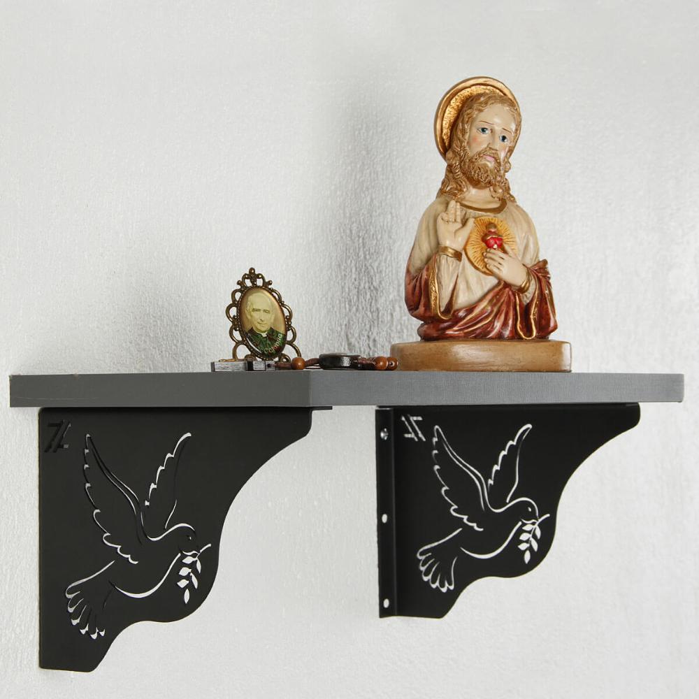 Par Mãos Francesas Decorativas 20cm Pomba da Paz Divino Espí