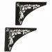 Par Mãos Francesas Decorativas Ornamentada 20cm Floral Aço Preto