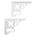 Par Mãos Francesas Ornamentada Decorativa 20cm Menino Carro e Avião Branco Aço