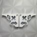 Par Mãos Francesas Ornamentada Decorativa 20cm Menino Carro e Avião Branco Aço
