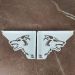 Par Mãos Francesas Ornamentada Lobo Branco Aço 20cm Industri