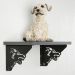Par Mãos Francesas Ornamentada Lobo Preto Aço 20cm Industria