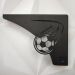 Par Mãos Francesas Pretas Decorativas 20cm Futebol Bola Rápi