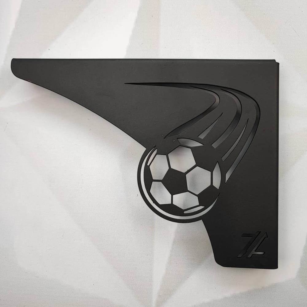 Par Mãos Francesas Pretas Decorativas 20cm Futebol Bola Rápi