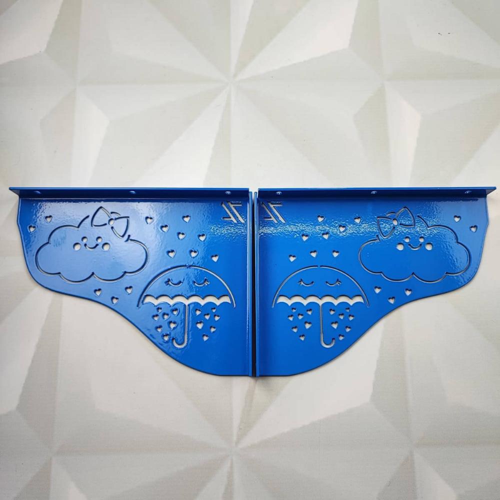 Par Mãos Francesas Reforçada 20cm Prateleira Menino Chuva de