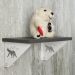 Par Mãos Francesas Urso Polar Branco Decorativa 20cm Ornamentada Zarg