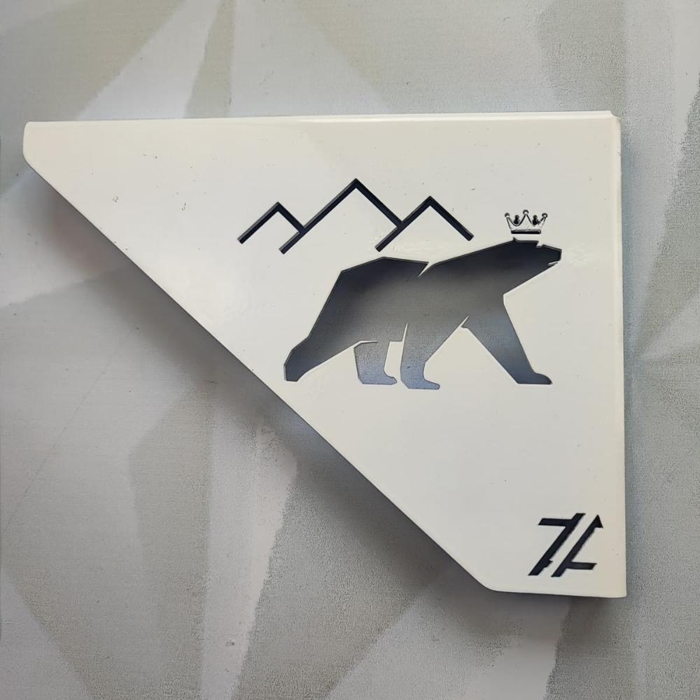 Par Mãos Francesas Urso Polar Branco Decorativa 20cm Ornamentada Zarg