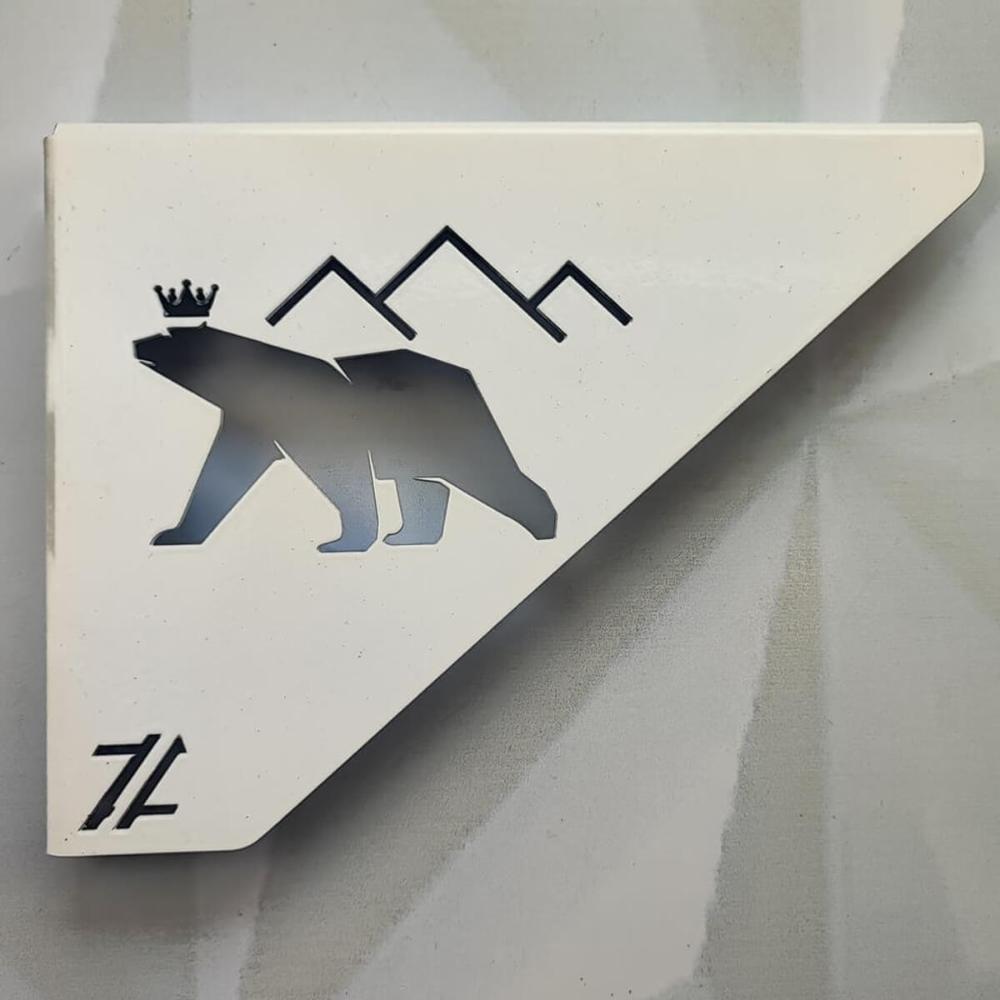 Par Mãos Francesas Urso Polar Branco Decorativa 20cm Ornamentada Zarg
