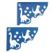 Par Mãos Francesas de Aço Decorativas 20cm Dinossauros Azul