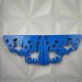 Par Mãos Francesas de Aço Decorativas 20cm Dinossauros Azul