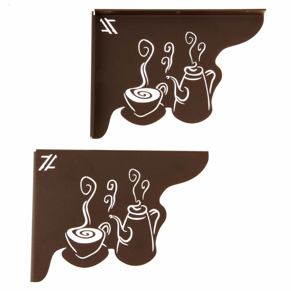 Par Mãos Francesas para Prateleira 20cm Cantinho do Café Cof