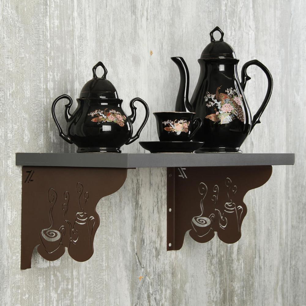 Par Mãos Francesas para Prateleira 20cm Cantinho do Café Cof