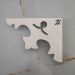 Par de Mãos Francesas Arabesco 20cm Abstrato Pontudo Branco