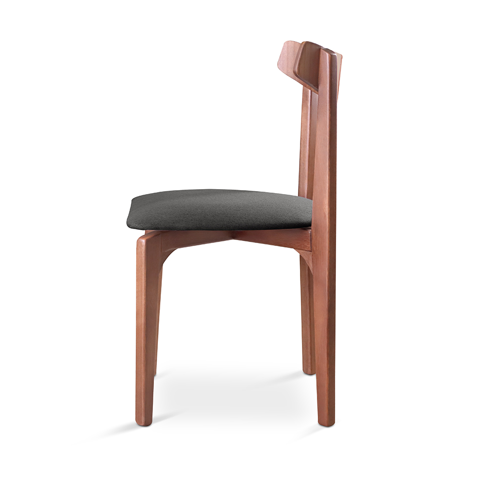 Cadeira Mesa de Jantar Aurora Imbuia - Linho Preto