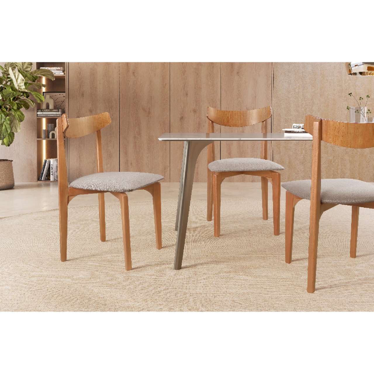Cadeira Mesa de Jantar Aurora Mel