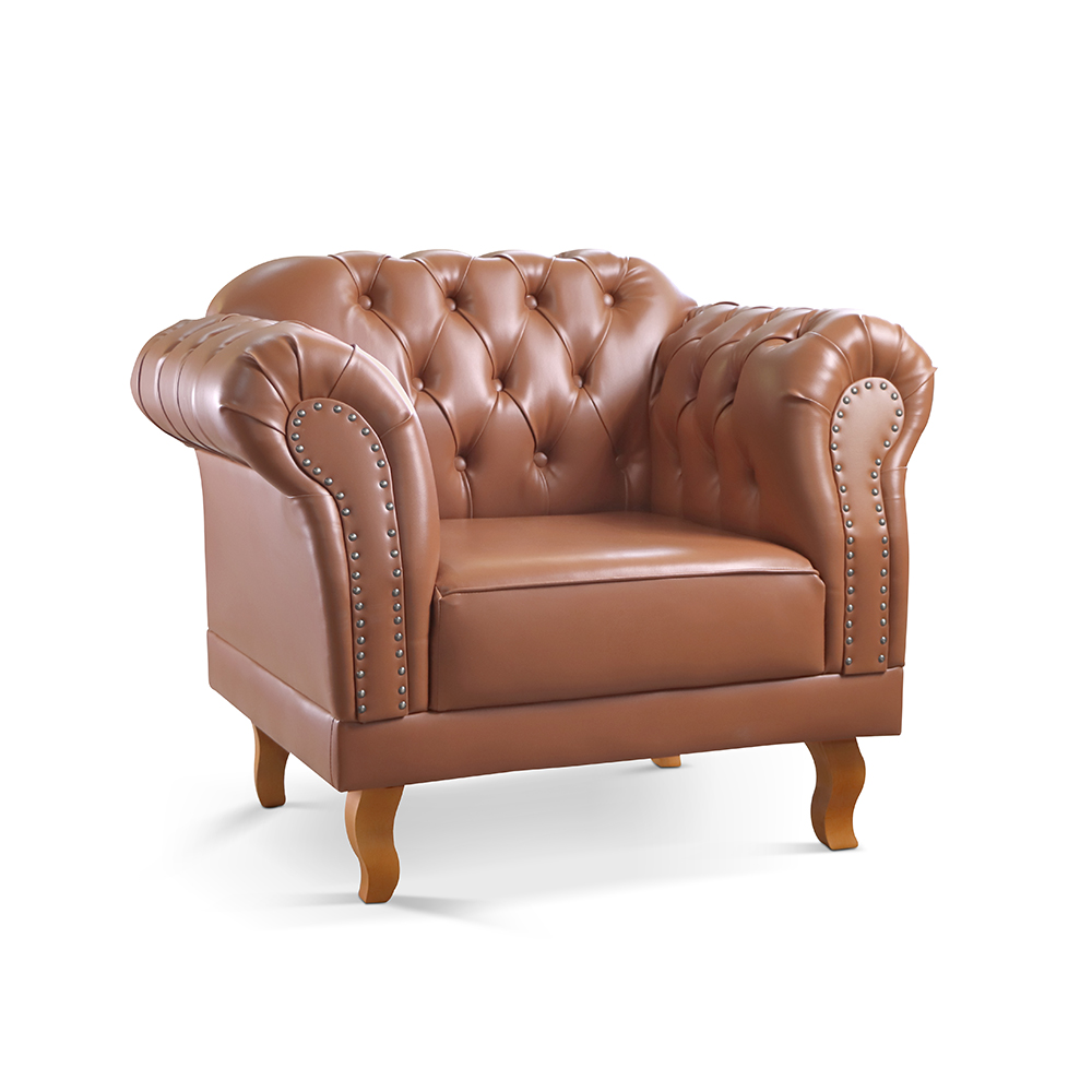 Conjunto Sofá E Poltronas Chesterfield Duque