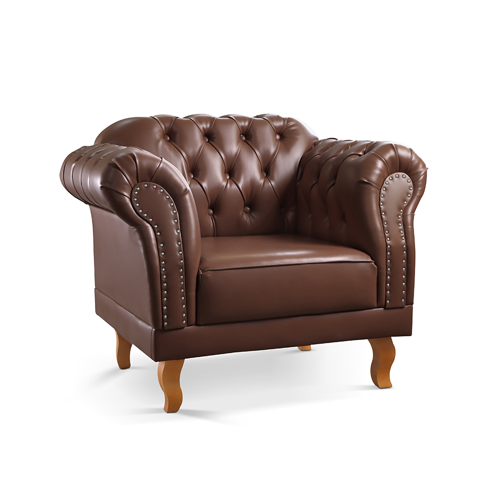 Conjunto Sofá E Poltronas Chesterfield Duque