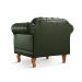 Poltrona Chesterfield Duque - Couro Ecológico Verde Militar