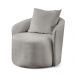 Poltrona Decorativa Curva Califórnia Bouclé Cinza